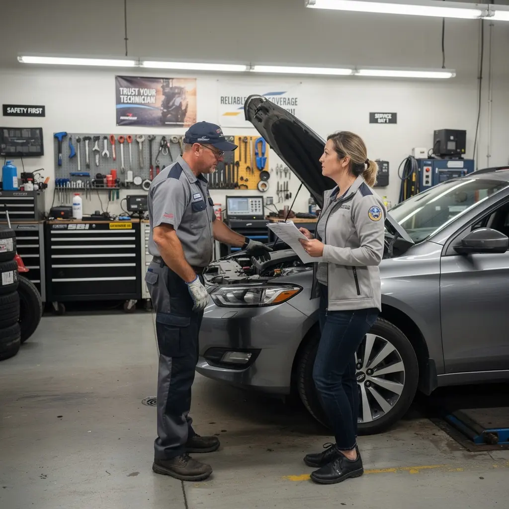 Wizualizacja samochodu z oznaczeniami ubezpieczenia odpowiedzialności cywilnej