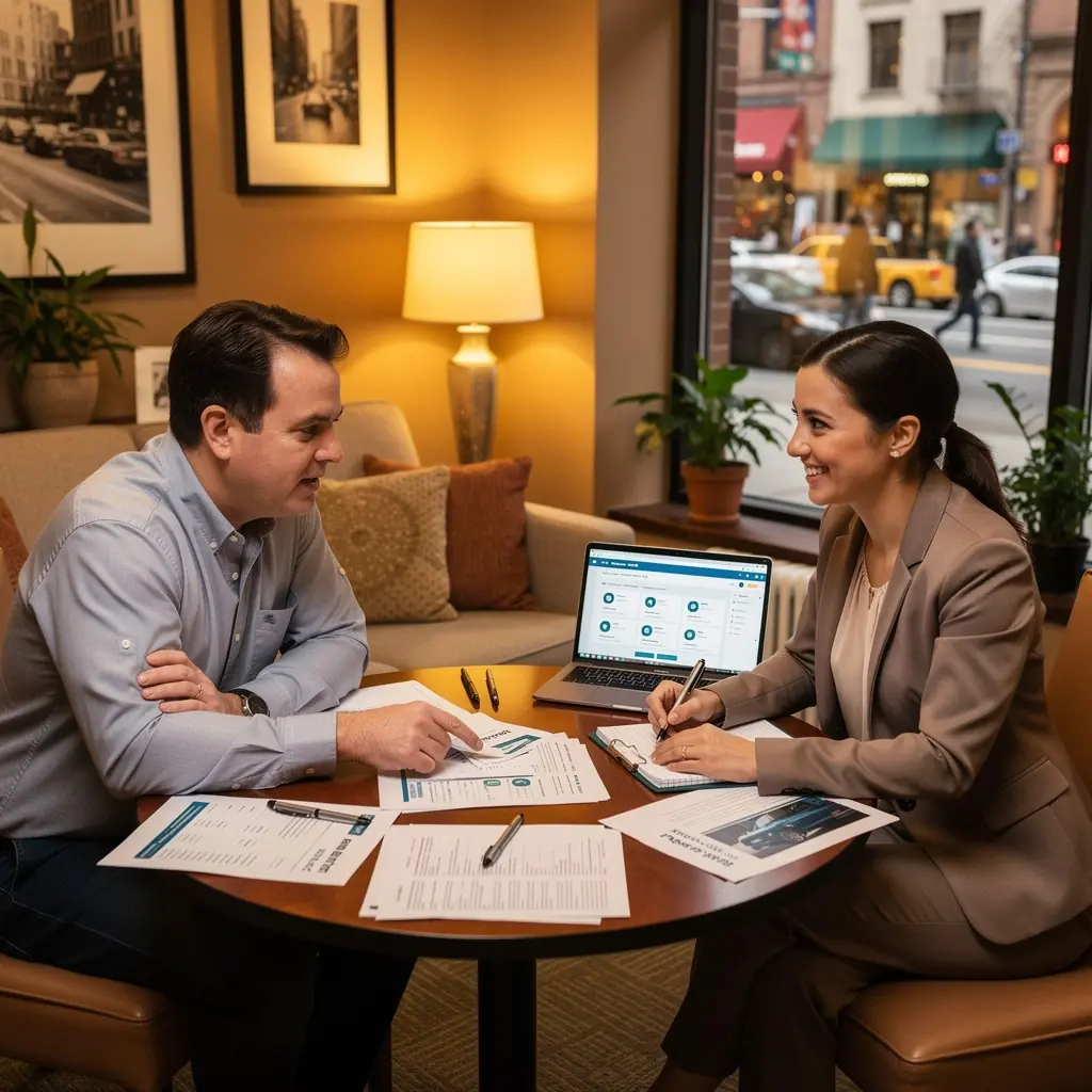 Znak drogowy informujący o pomocy w razie awarii.